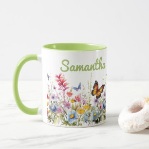Caneca Flores Silvestres Aquarela