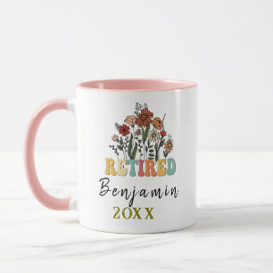 Caneca Flores Silvestres Personalizadas Aposentadoria, Fl