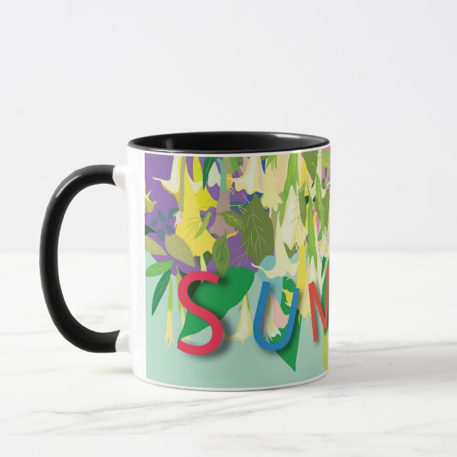 Caneca flores tropicais de verão (Esquerda)