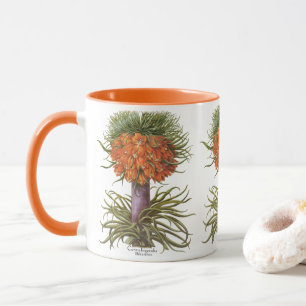 Caneca Flores Vintage de Fritillaria Laranja Basilius Bes