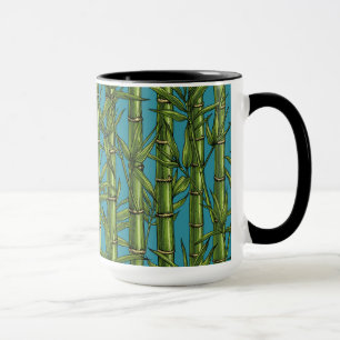Caneca Floresta de bambu em azul