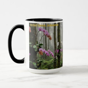 Caneca Floresta de Orquídeas Indonésia Floresta de Pinhei
