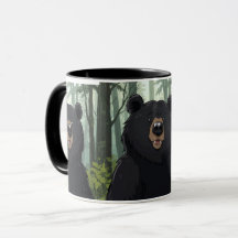 Caneca Floresta do Urso Preto – Xícara de Café de