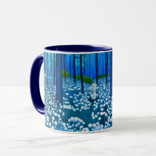 Caneca Floresta Encantada de Flores Silvestres Brancas