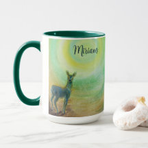 Floresta Personalizada Deer Sunlight Sweet Mug