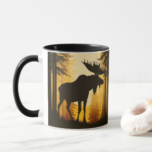 Caneca Floresta Selvagem Alce Rústico 