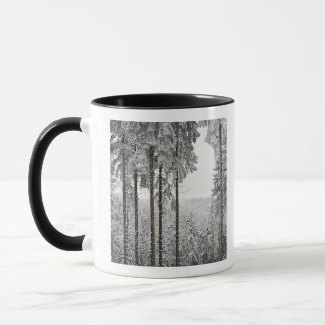 Caneca Floresta verde no inverno (Esquerda)