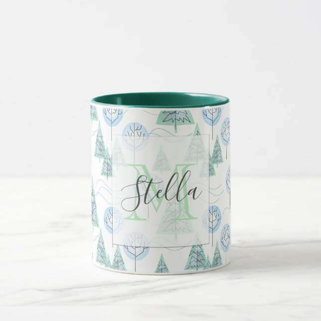 Caneca Florestas de Natal, árvores de Natal, árvores, nev (Centro)