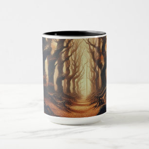 Caneca Florestas de outono gótico