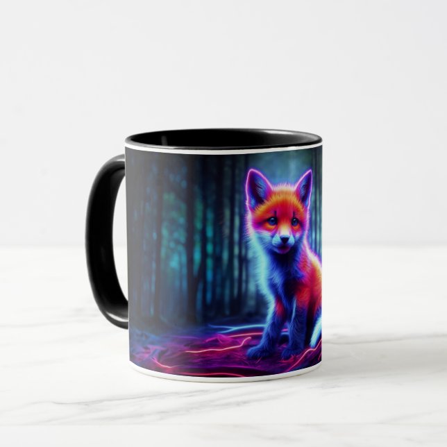 Caneca Florestas escuras profundas de raposa luminescente (Frente Esquerda)