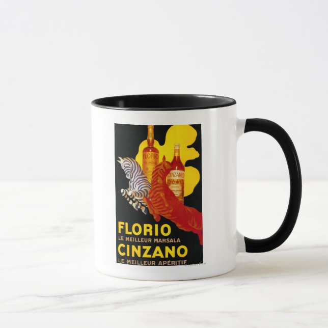 Caneca Florio Cinzano Vintage Poster Europe (Direita)
