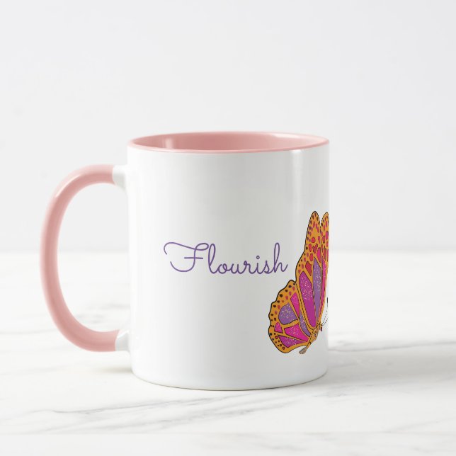 Caneca "Flourish" Primavera Butterfly Mug (Esquerda)