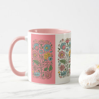 Caneca flowers coffee mug