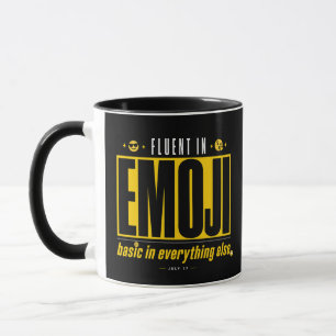 Caneca Fluente em Emoji Caneca de Café Engraçada