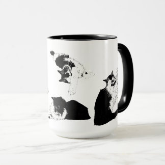 Caneca Fluffy Tuxedo Cat Mug