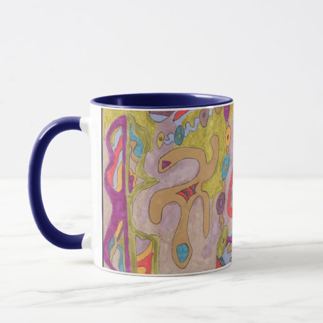 Caneca "Flutterflyland" Abstrato Art (Esquerda)
