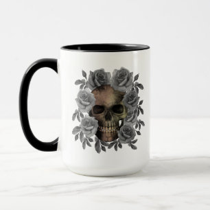 CANECA FLUXAS DE BUQUÊ CRUZADAS PRETAS E BRANCAS