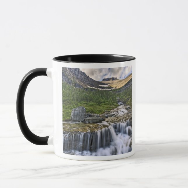 Caneca Fluxo em cascata, Parque Nacional Glacier, (Esquerda)