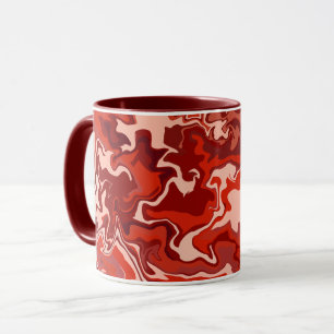 Caneca Fluxo Vermelho Abstrato