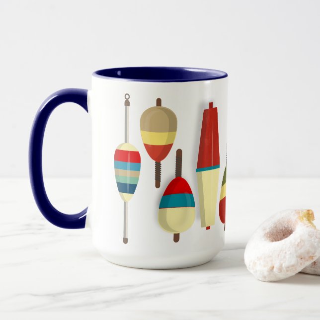Caneca Fluxos de pesca/Bobinas (Com Donut)