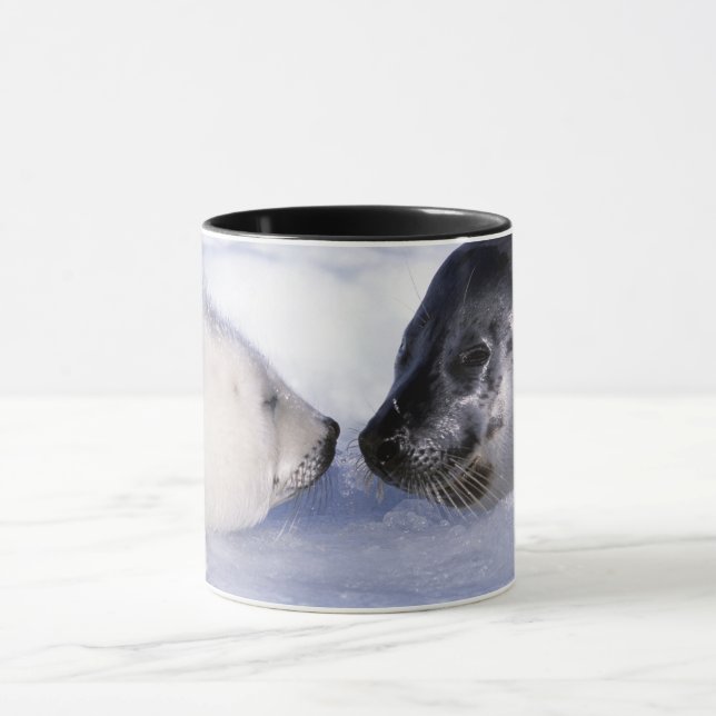 Caneca Foca Harpa Mãe com Filhote (Centro)