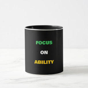 Caneca Foco na Capacidade Texto Personalizado Orgulho da
