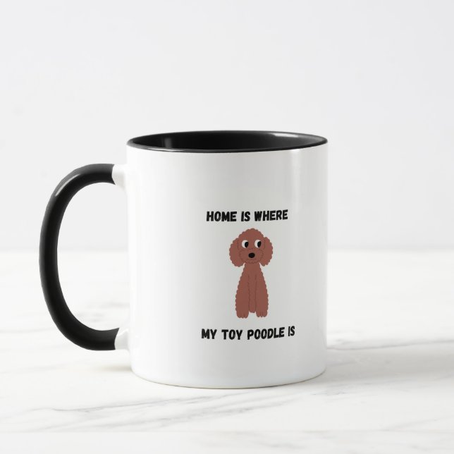 caneca fofa do Poodle Toy (Esquerda)