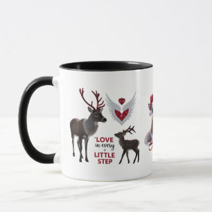 Caneca Fofa & Elegante Rena "Amor em Cada Pequeno Passo