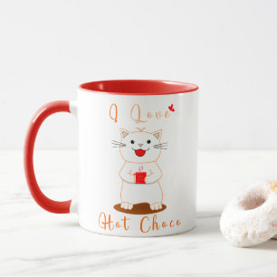 Caneca Fofa   Eu Amo Chocolate Quente