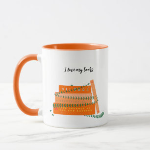 Caneca Fofa   Eu Amo Meus Livros