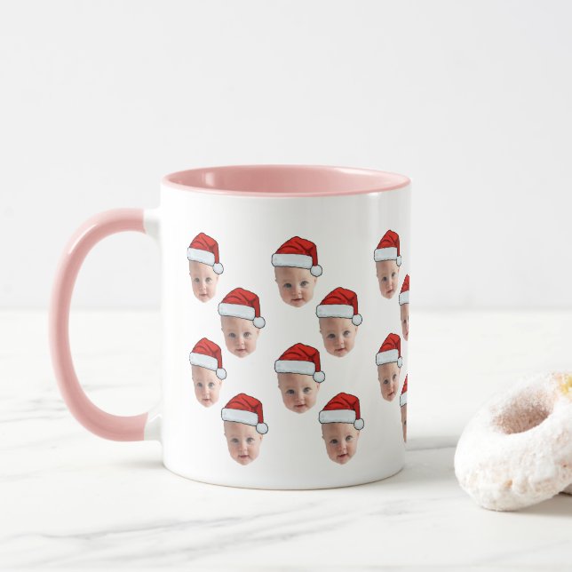 Caneca Fofo de bebê bonitinho personalizado face Papai No (Com Donut)
