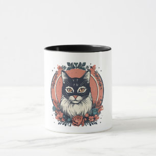 Caneca fofo gata amante arte design comprar agora