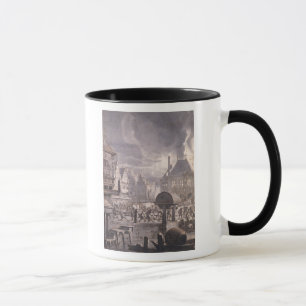 Caneca Fogo na câmara municipal velha em Amsterdão