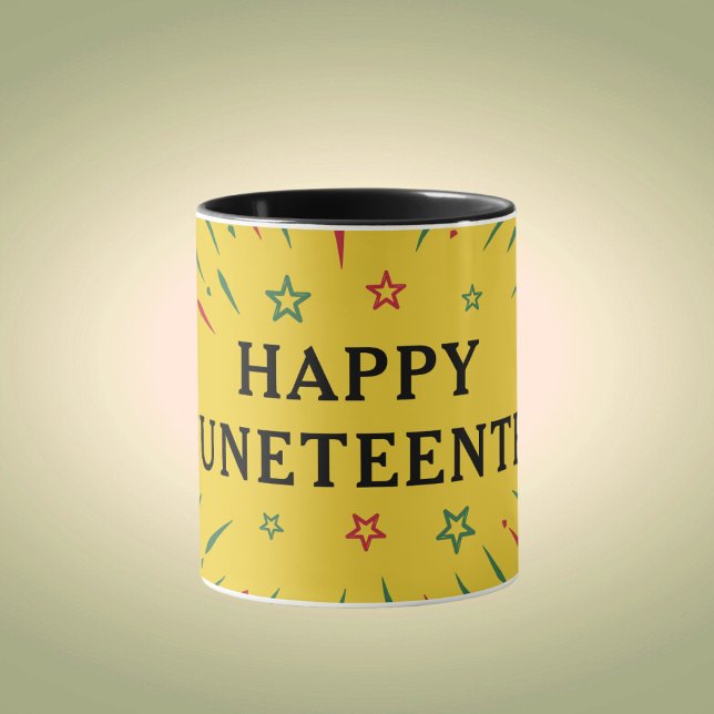 Caneca Fogos de Artifício Dia da Independência Negro Feli (Criador carregado)