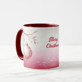 Caneca Foguete de Natal decorativo rosa