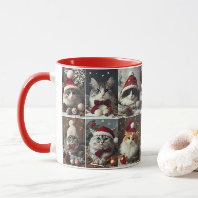 Caneca Foguetes de Natal (Com Donut)