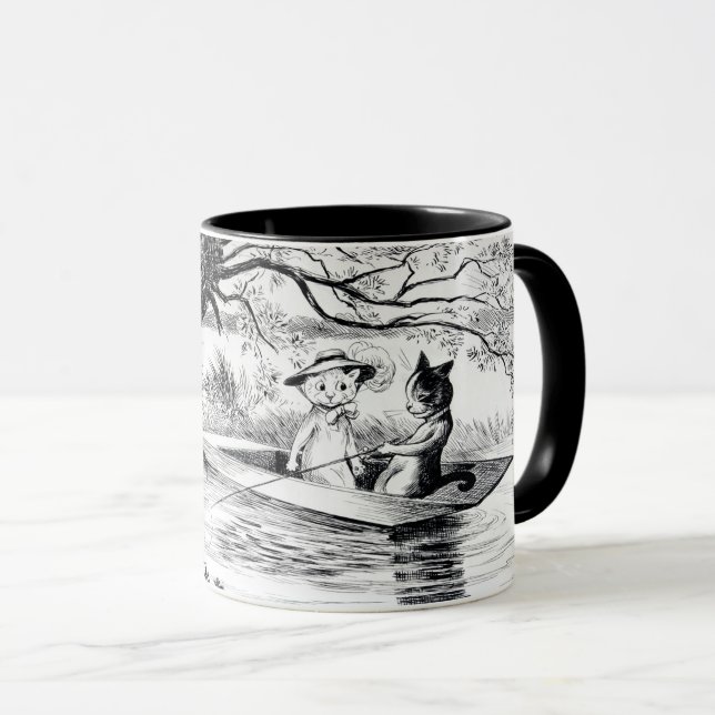 Caneca Foi pescar com o Lover, Louis Wain (Frente Esquerda)