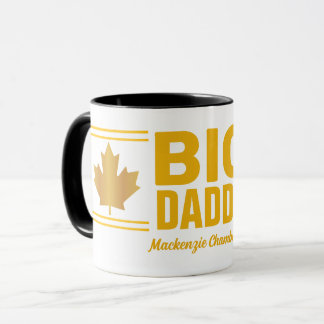 Caneca Folha de Bordo de Ouro Falso Big Daddy em BRANCO