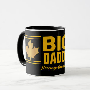 Caneca Folha de Bordo de Ouro Falso Big Daddy em PRETO