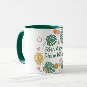 Caneca Folha de Palmeira Tropical Monstera Inspiradora Po