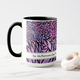 Caneca folhas abstrato impressionistas