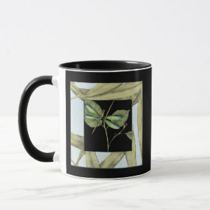 Caneca Folhas com Dragonfly Inset por Jennifer Goldberger