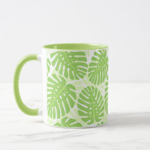 Caneca Folhas da planta tropical - teste padrão de
