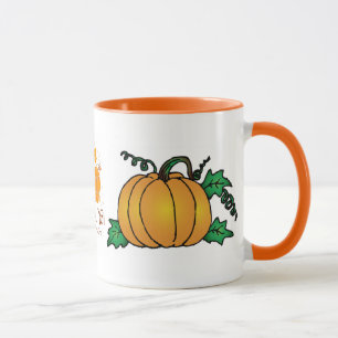 Caneca Folhas de Abóbora Paisagens da Natureza Outono