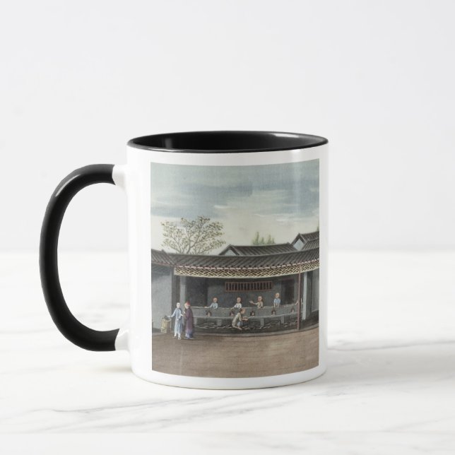 Caneca Folhas de chá de secagem (w/c no papel) (Esquerda)