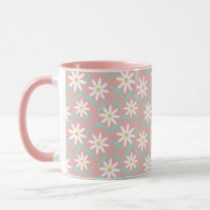 Caneca Folhas de Flor Rosa С hamomile