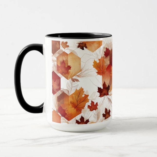 Caneca Folhas de Hexágono do Autumn Harmony - Combo Mug 1 (Esquerda)