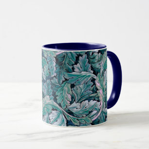 Caneca Folhas de Morris Verde e Teal