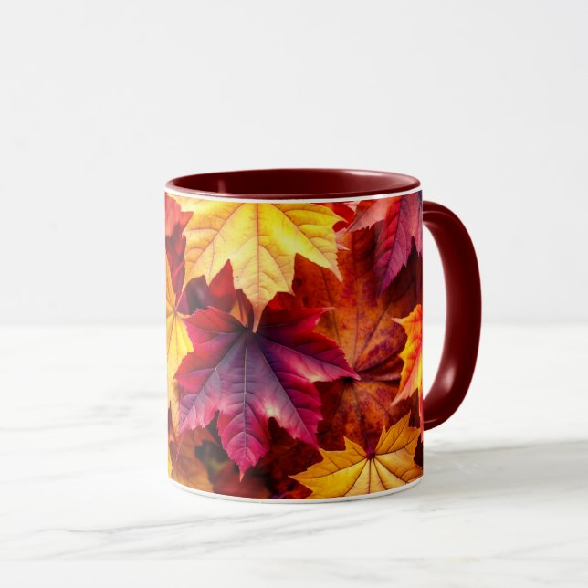 Caneca "Folhas de Outono" (Frente Esquerda)