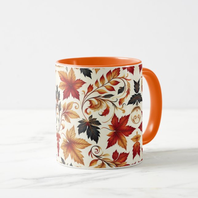 Caneca Folhas de Outono (Frente Esquerda)